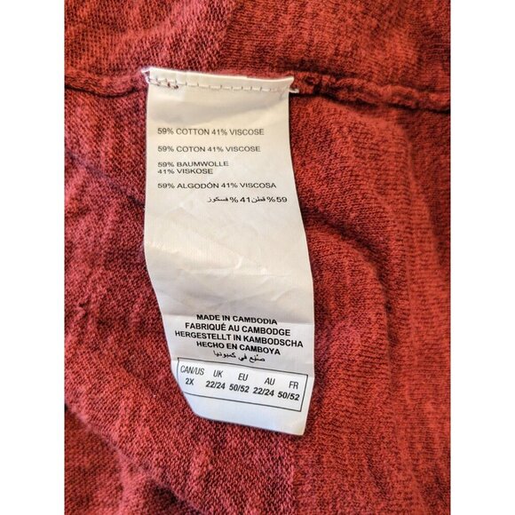 In Every Story Duster Cardigan Plus Size 2X Orange Open Short Sleeve Lightweight - Picture 7 of 7